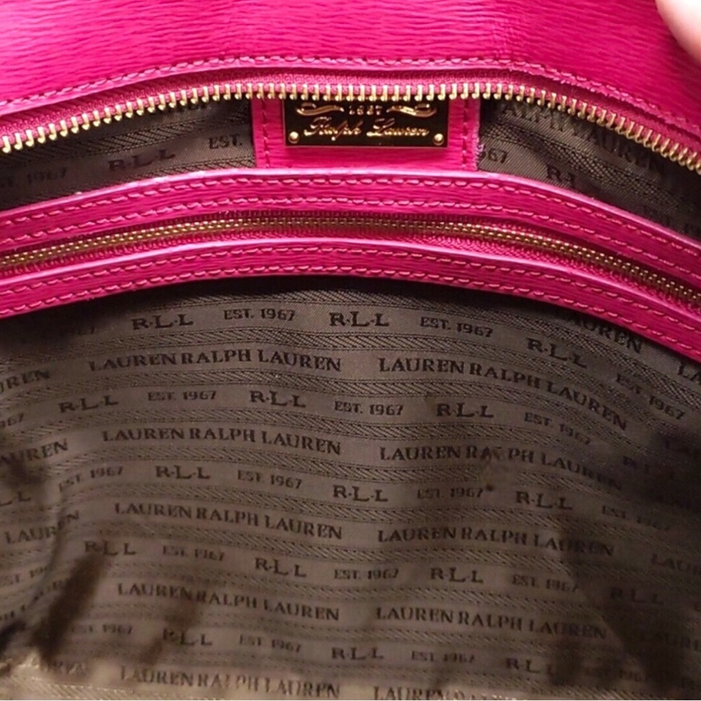 New LAUREN RALPH LAUREN NEWBURY PINK HERITAGE SATCHEL. NWT Host Pick - Picture 14 of 16